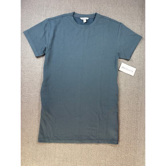 NWT Athleta Seasoft Rib Tee Dress Athleisure Casual Lounge Pockets Size Medium - Picture 3 of 11